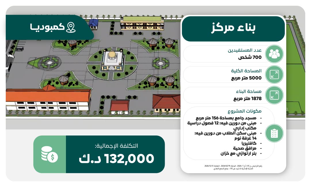 مشروع بناء مركز في كمبوديا